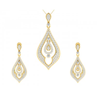 Nomi Brilliant Diamond Pendant & Earrings Set